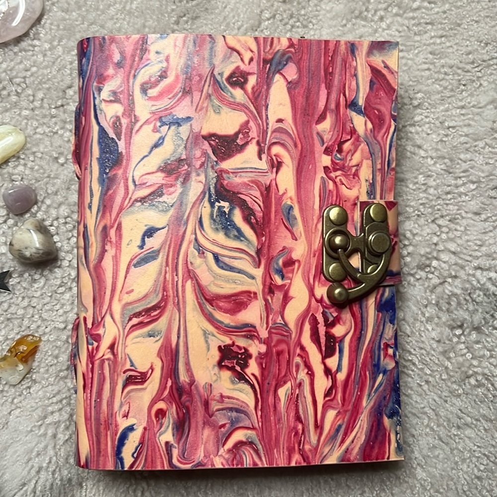 Hand Crafted OOAK Unique Vintage Leather Journal With Antique Deckle Edge Paper - Picture 1 of 15